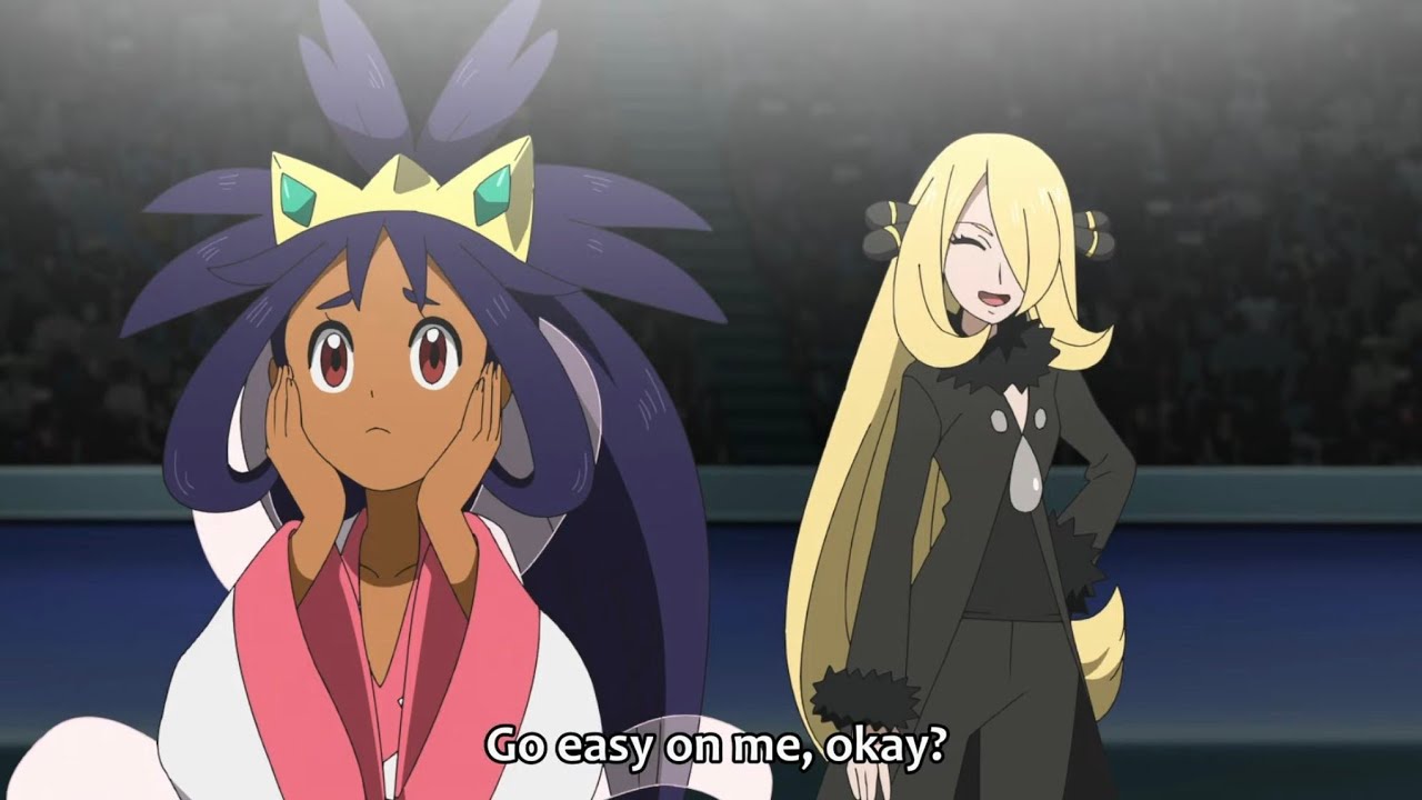 Cynthia asked Iris to go easy on her in their battle