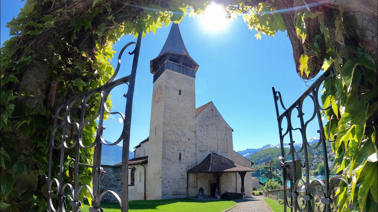 Spiez Castle 🏰| A wonderful day in Switzerland | Church and Lake | Sommer | Swiss 🇨🇭