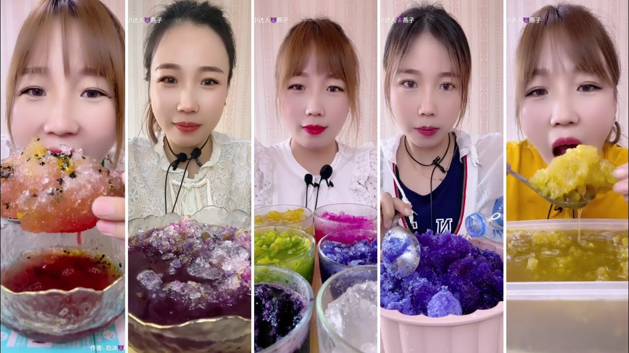 [solo] || only Qian's slushy ice eating asmr || full video || compilation