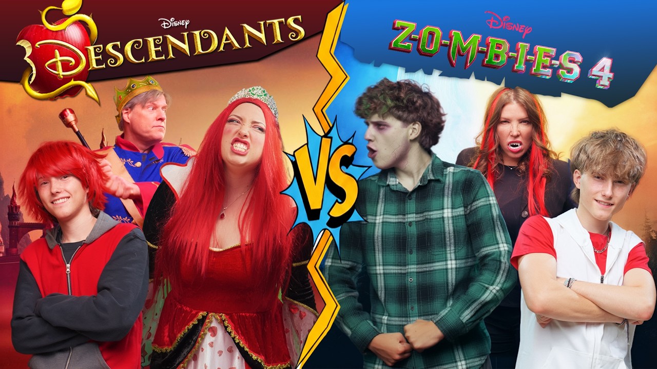Disney Battle - Descendants Vs Zombies | Sharpe Family Singers 🎤🧟👑