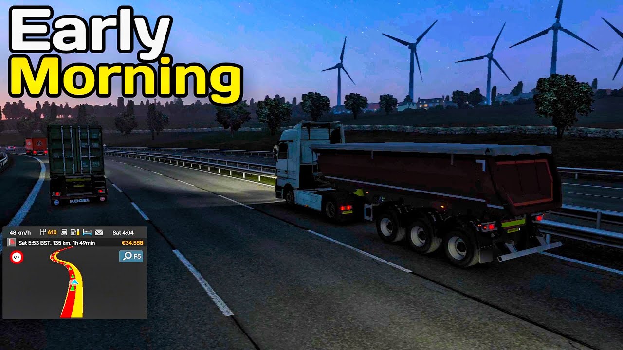 Early Morning Drive to London and Beautiful Sunrise View | #ets2 | Euro truck simulator 2