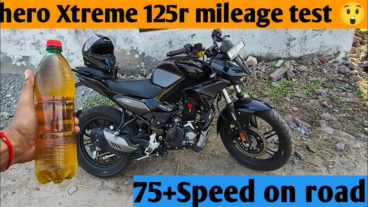 Hero Xtreme 125r👌 || real mileage test 🤎 1 liter petrol 75+ || speed on road 💥