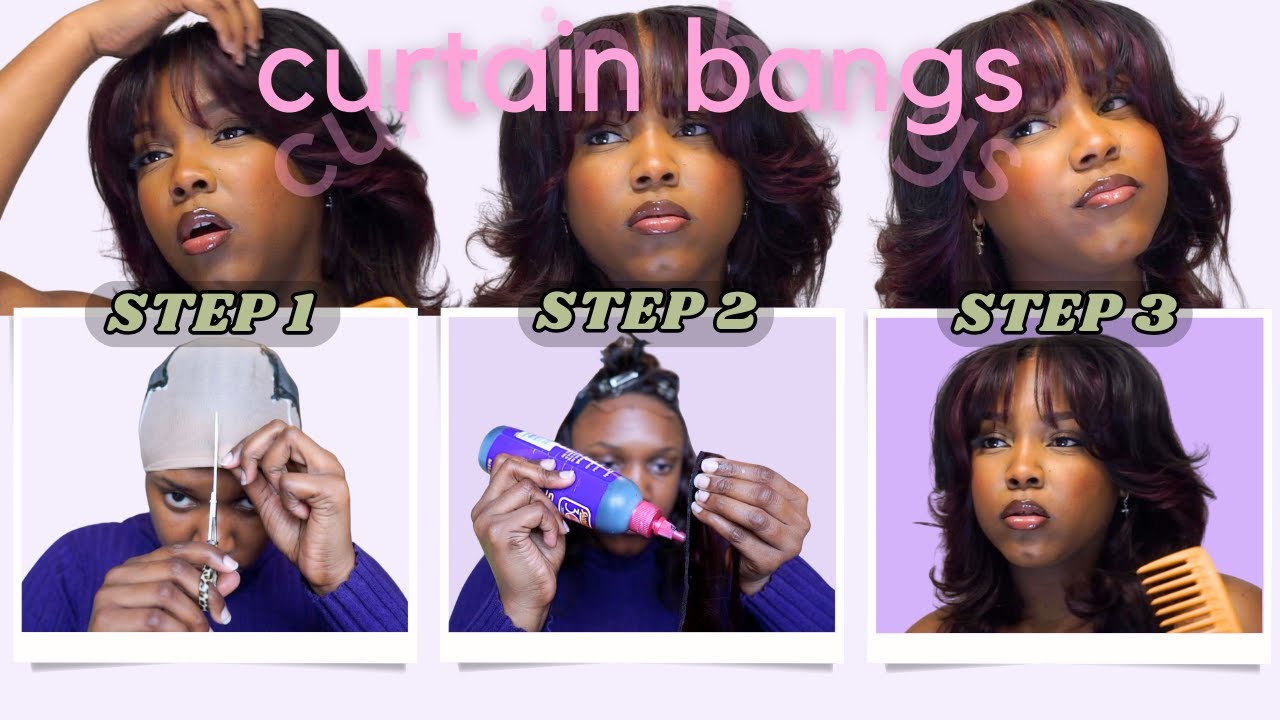 Easy CURTAIN BANGS QUICK WEAVE INSTALL *NO LEAVE OUT*