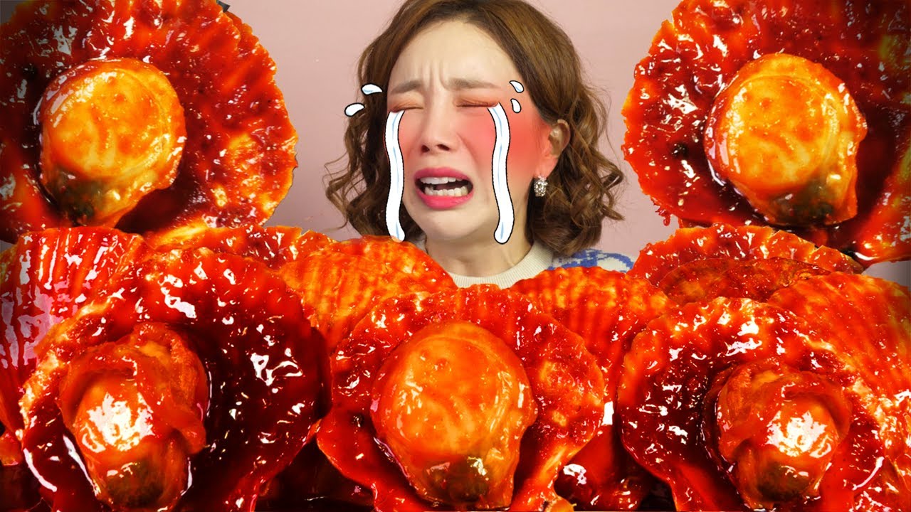 [Mukbang ASMR] острый гариф🔥BRIASED KING SCALLOPS Eatingshow Realsound Eatingsound Ssoyoung