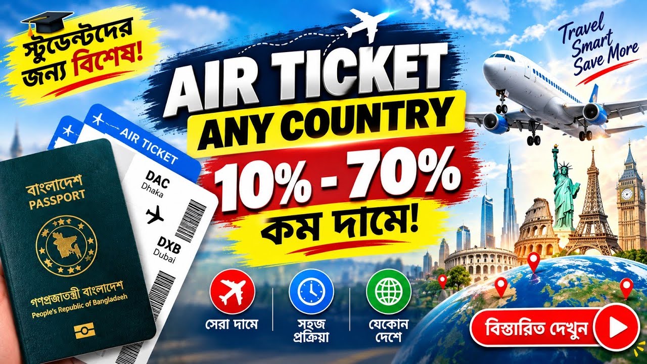 প্রমান- ৫ মিনিটে ১০%-৭০% কম দামে এয়ার টিকিট! Air Ticket Hidden Trick | GETA-Application Center |
