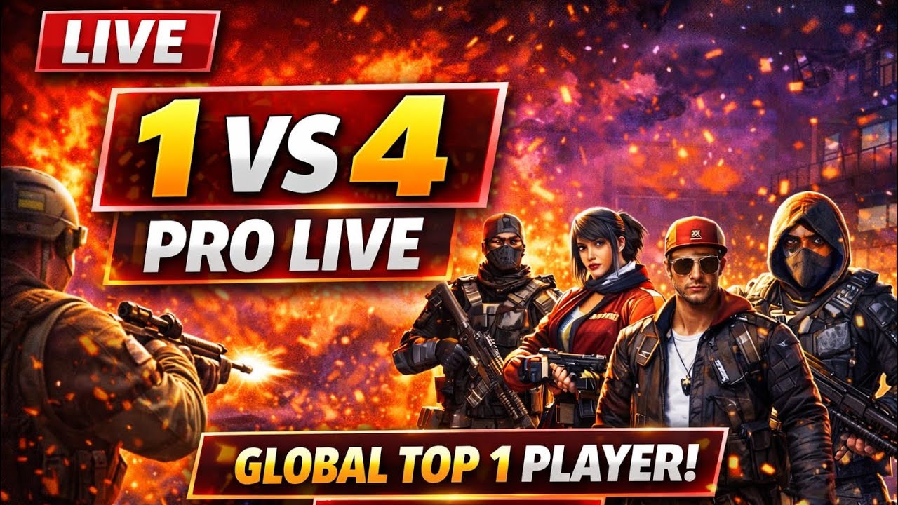 V BADGE GUILD TEST 1 VS 4 🎮 AND REQUEST SEND FOR ONLY SUBSCRIBERS 🆔✅
