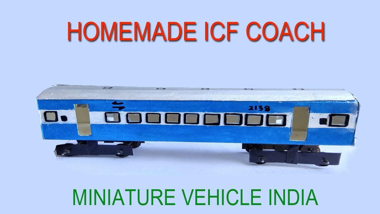How to make a train | blue icf | model coach | using cardboard