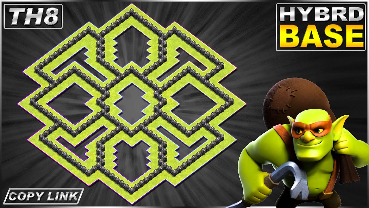NEW TH8 Base 2020! COC Town Hall 8 (TH8) Hybrid Base - Clash of Clans