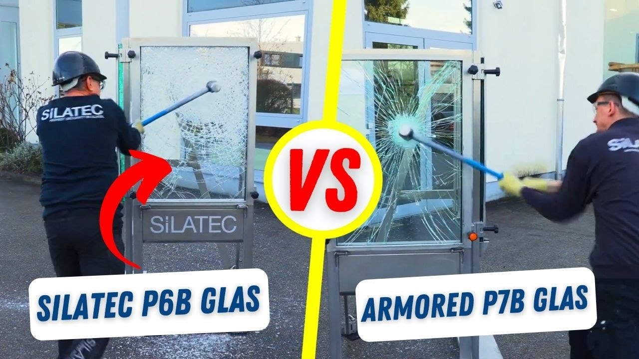 Испытание кувалдой! P7B Safety Glas против P6B Silatec Glas