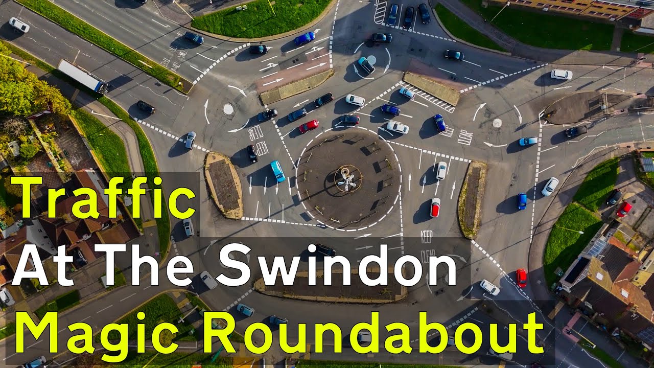 56 MINUTES of Traffic at the Swindon MAGIC ROUNDABOUT - Sleep, Relax, Meditate, Study, ASMR, BS