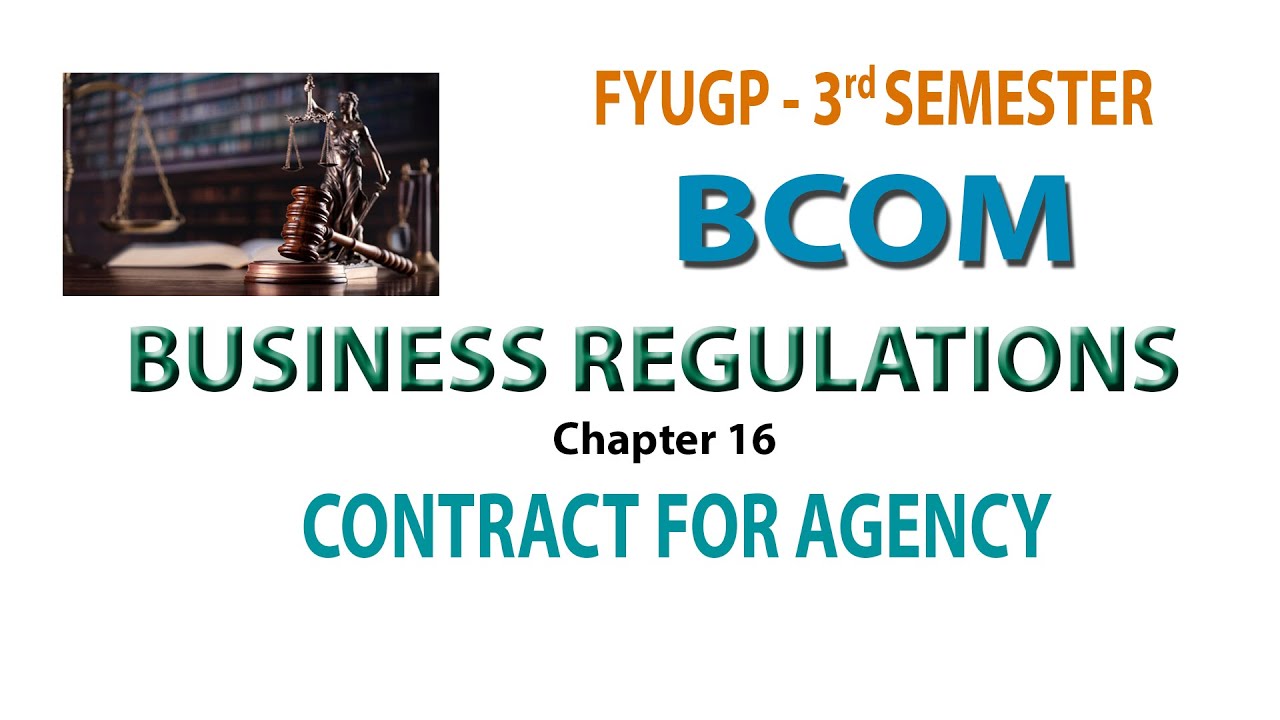 FYUGP   3RD SEM BCOM    BUSINESS REGULATIONS  CH 16