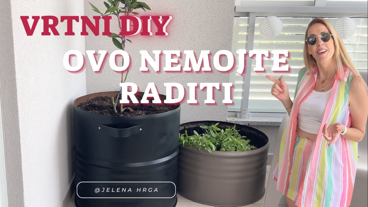 DIY: Makeover velike stere Metalne BAČVE u Prekrasan VRT