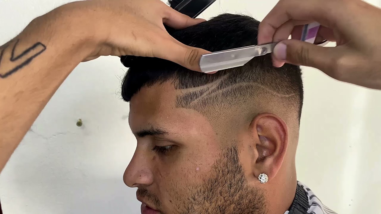 COMO HACER DISEÑO O LINEA DE LA MANERA MAS FACIL / LINEAS EN CORTE DE PELO / RAYAS CORTE DE CABELLO