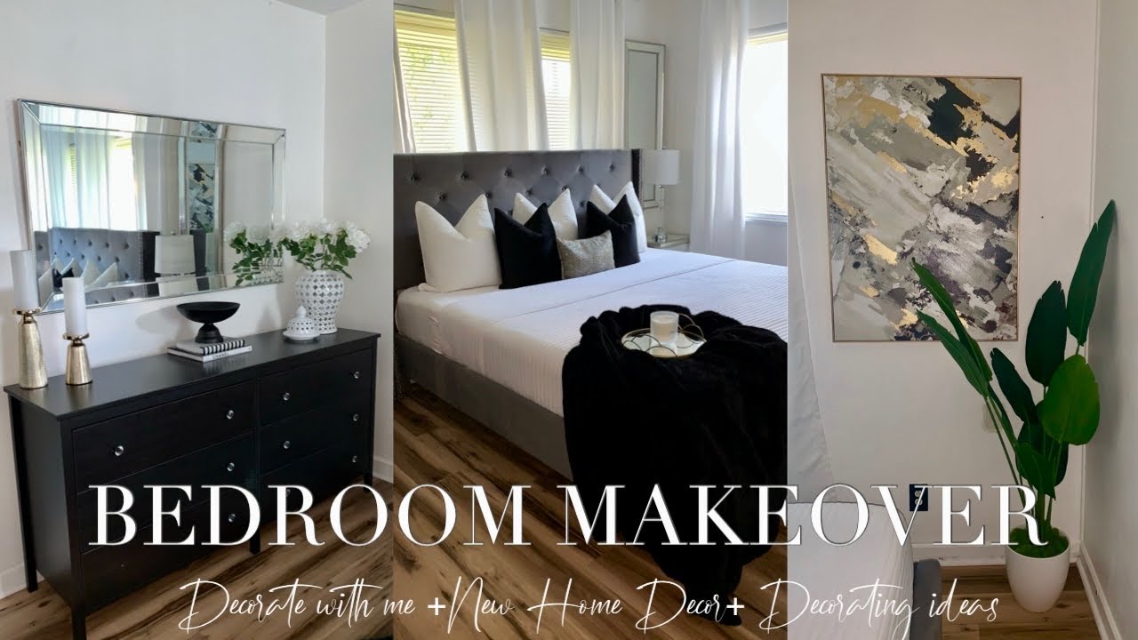 RH INSPIRED BEDROOM MAKEOVER|DECORATE WITH ME | RH DECOR DUPES | SMALL BEDROOM DECORATING IDEAS 2022