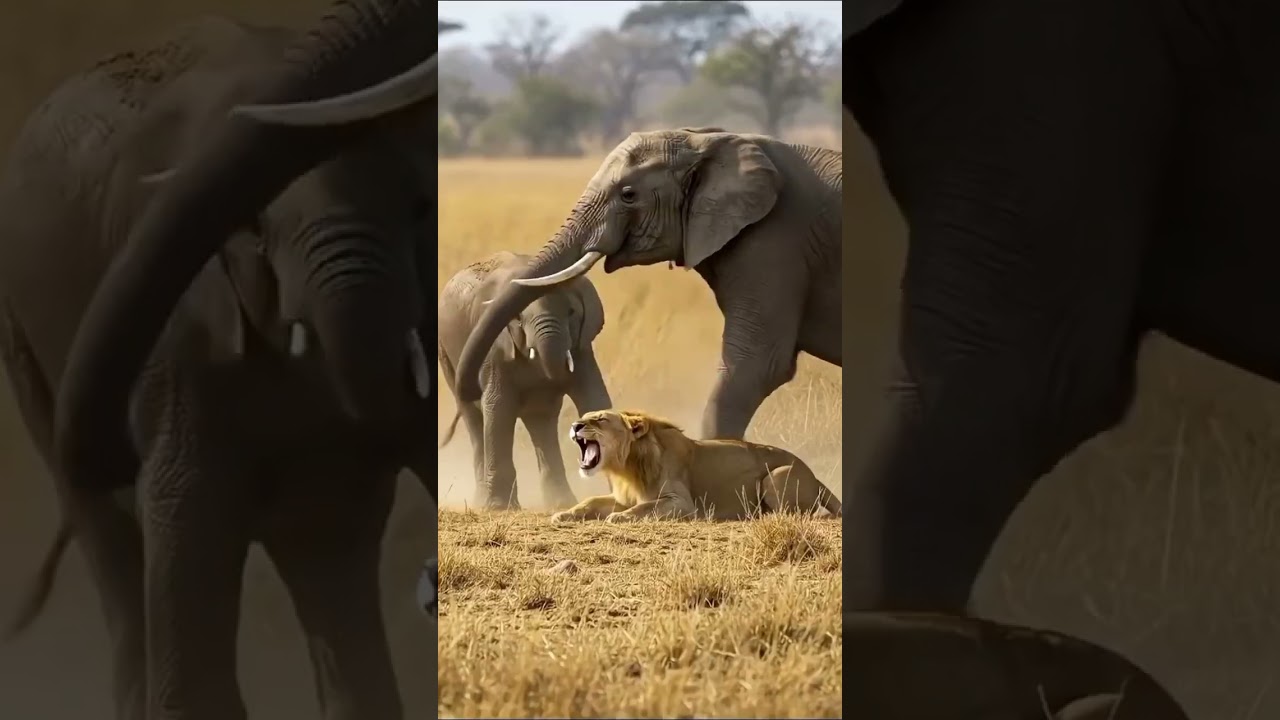 Where Strength Decides Fate#savannah #leopard #lion #animalrescue #ai #wildlife