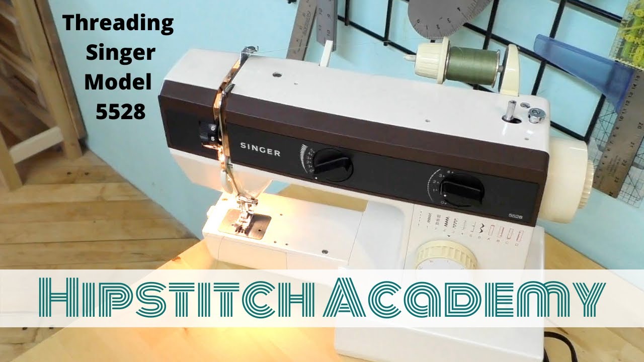 Threading Vintage Singer Sewing Machine Model 5528