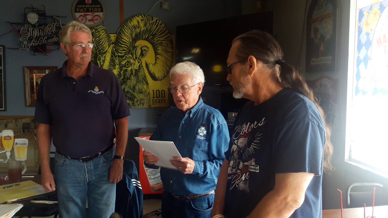 Billy being sworn into Sons of the American Revolution