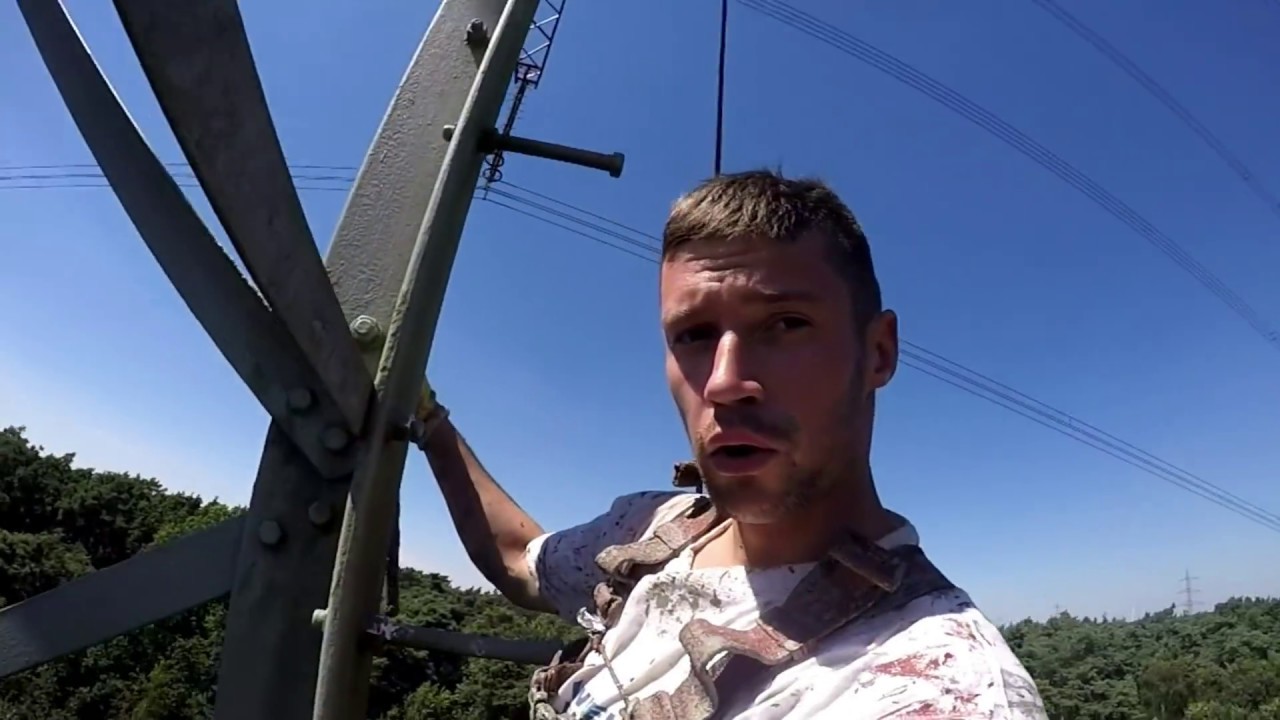 Gopro hero 4 praca na slupach wysokiego napiecia (malowanie)