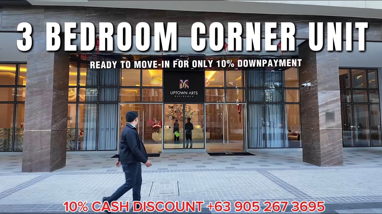 3 Bedroom unit in Uptown Arts Residence Ready to move-in Condo for only 10% downpayment Rent to own🌆