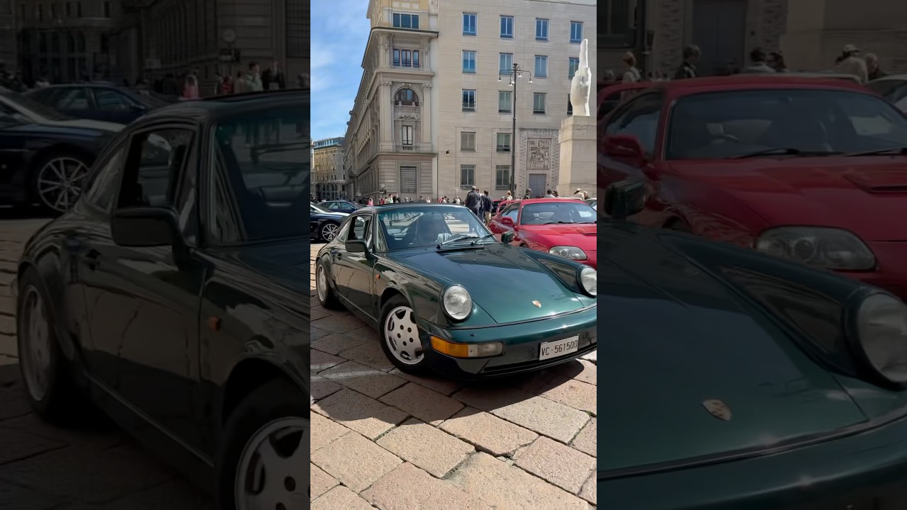 Porsche Gamballa a Piazza Affari Milano