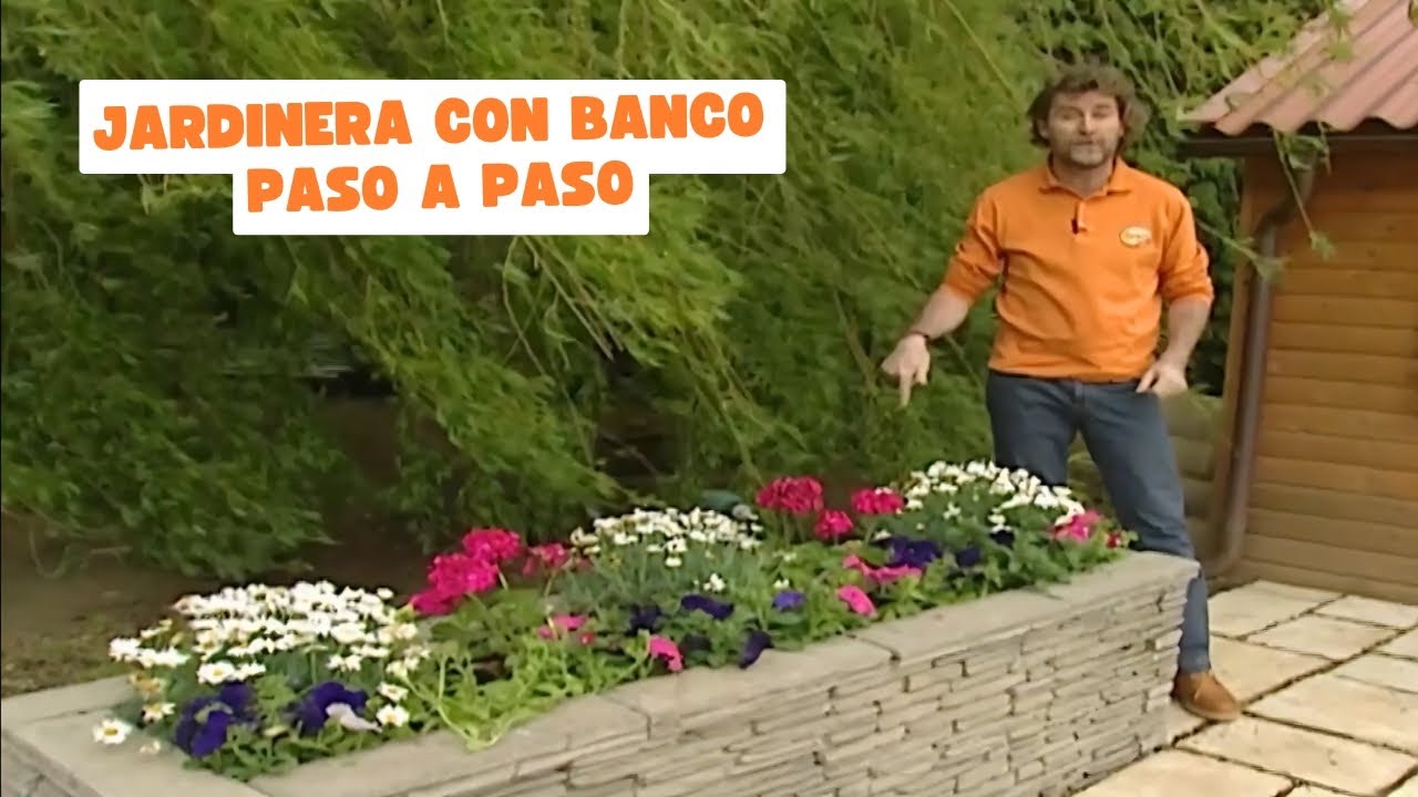 Cómo hacer una jardinera con banco paso a paso 🪴🧱 | Fácil, resistente y decorativa
