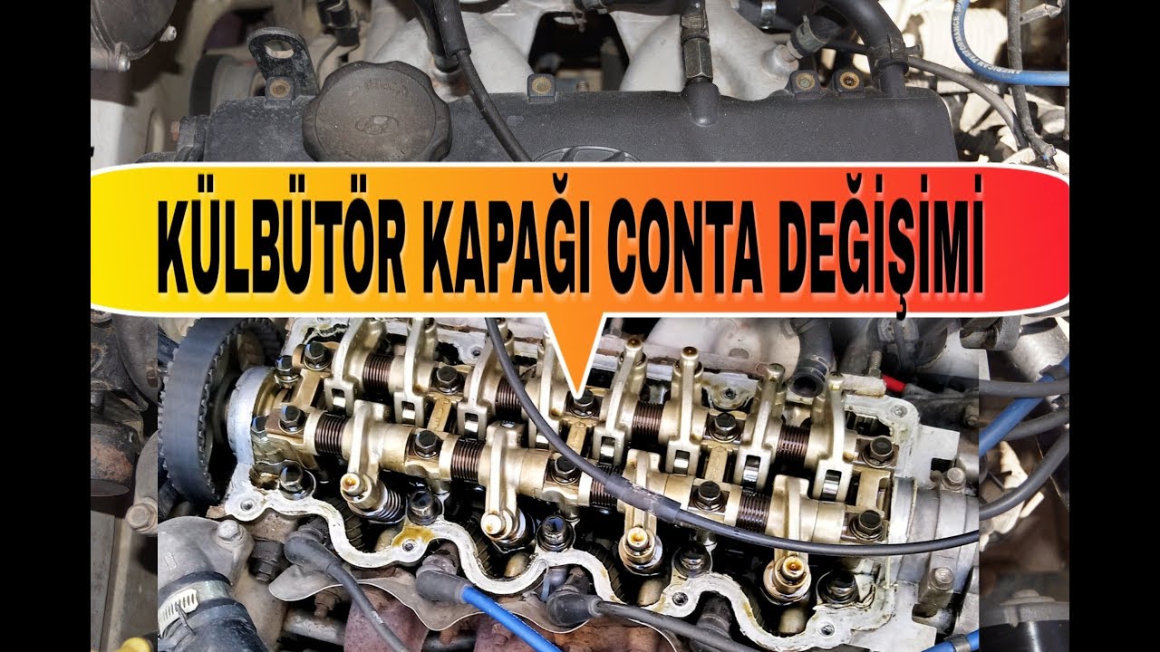 KÜLBÜTÖR KAPAĞI CONTA DEĞİŞİMİ - ÜST KAPAK, 2000 Model Hyundai Accent 1.3 Lx  