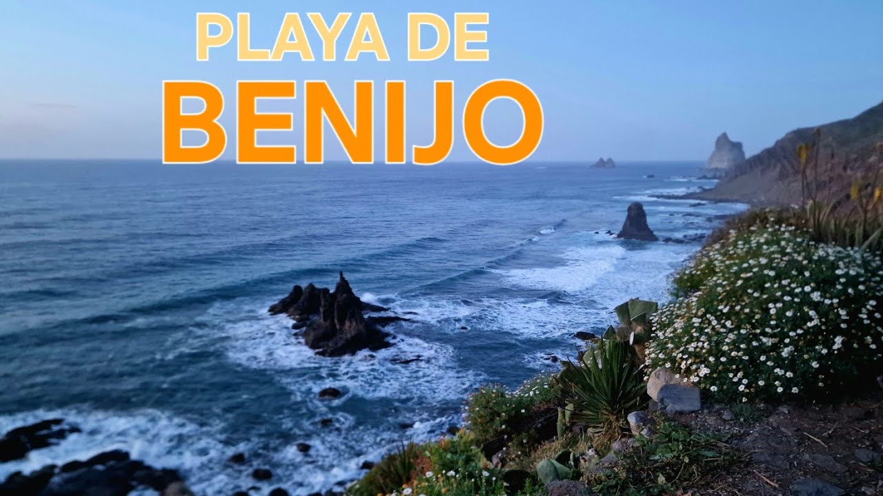 Пляж Бенихо, север острова Тенерифе. Playa de Benijo, al Norte de la isla de Tenerife.