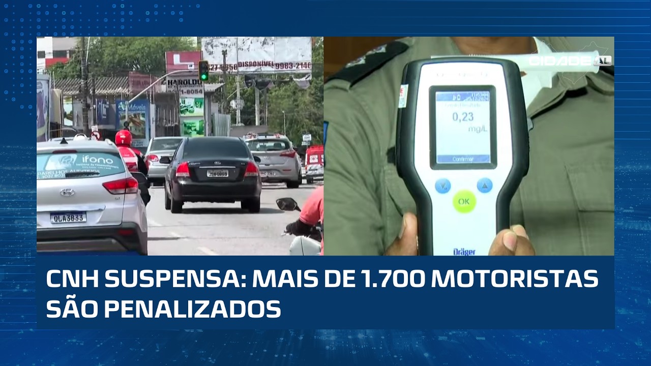 Mais de 1.700 motoristas têm CNH suspensa em Alagoas