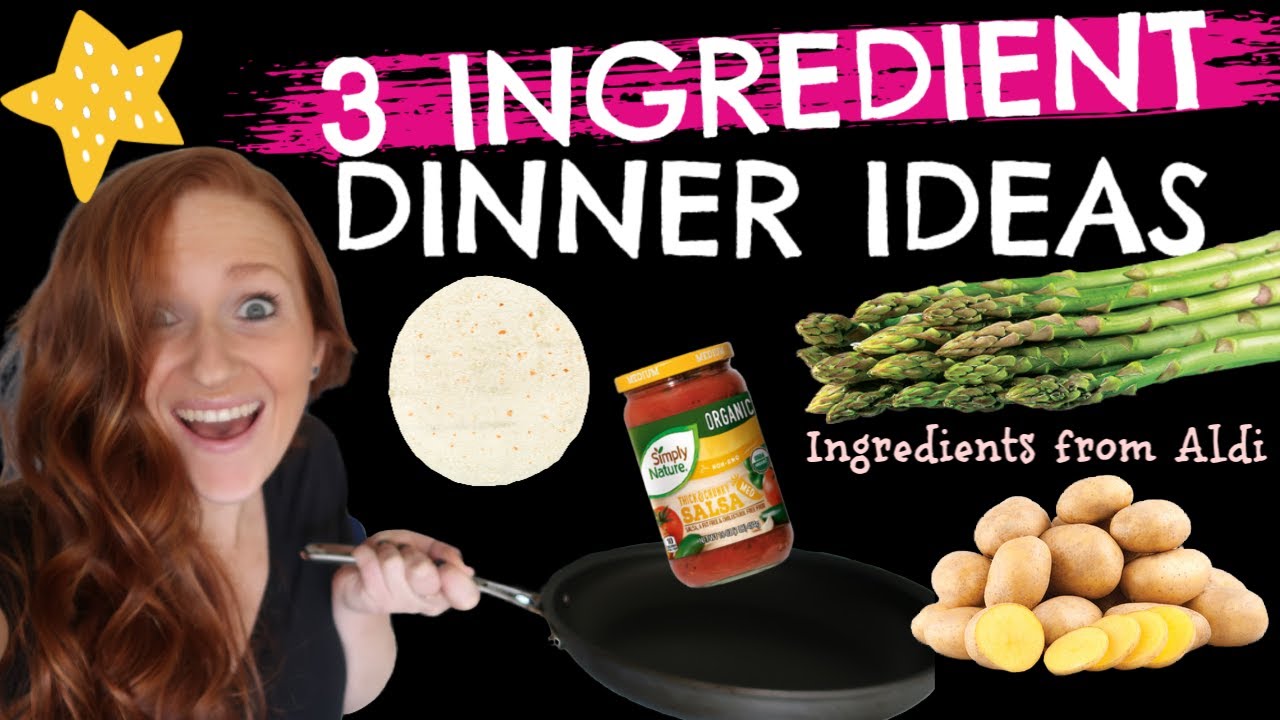 3 Ingredient Meals with Aldi Ingredients! Simple weeknight dinners for two, or leftovers for lunch!