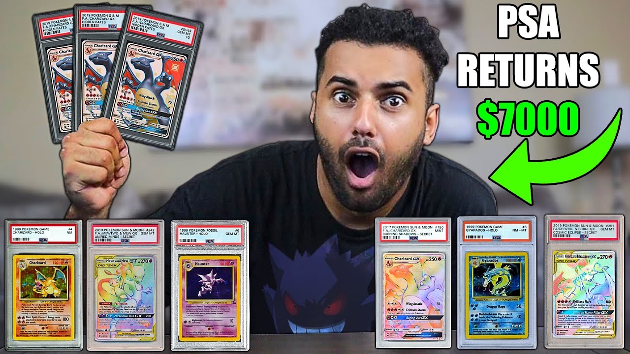 I GOT ALL 4 OF MY SHINY CHARIZARD & More POKEMON CARDS PSA GRADED!! *$7000 PSA RETURN* I GOT A 10!!
