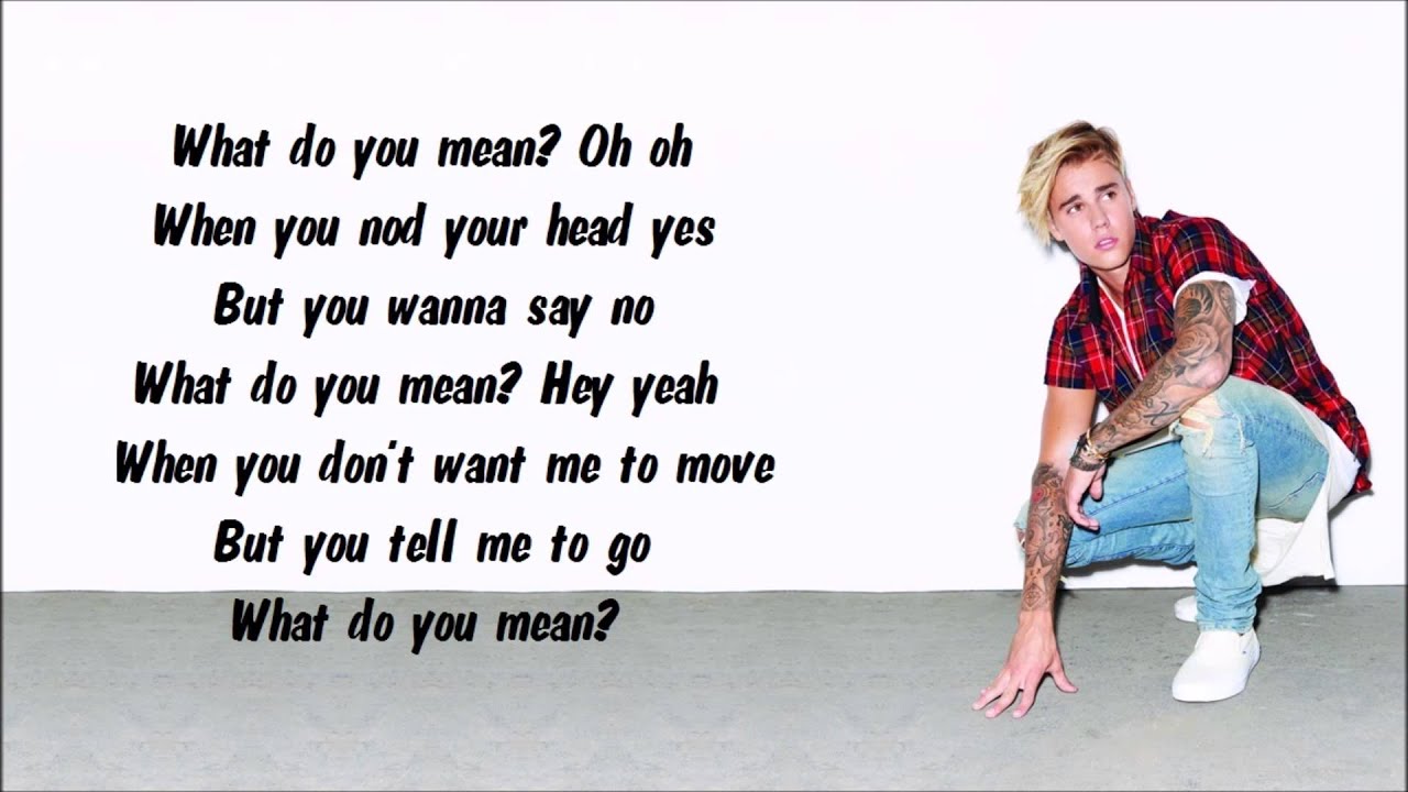 Justin Bieber - What Do You Mean? Karaoke / Instrumental with lyrics on screen