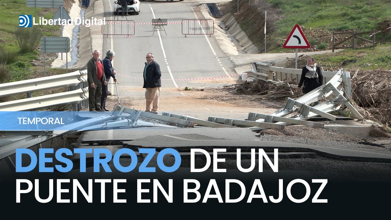 TEMPORAL | El Arroyo Culebra destruye un puente en Badajoz