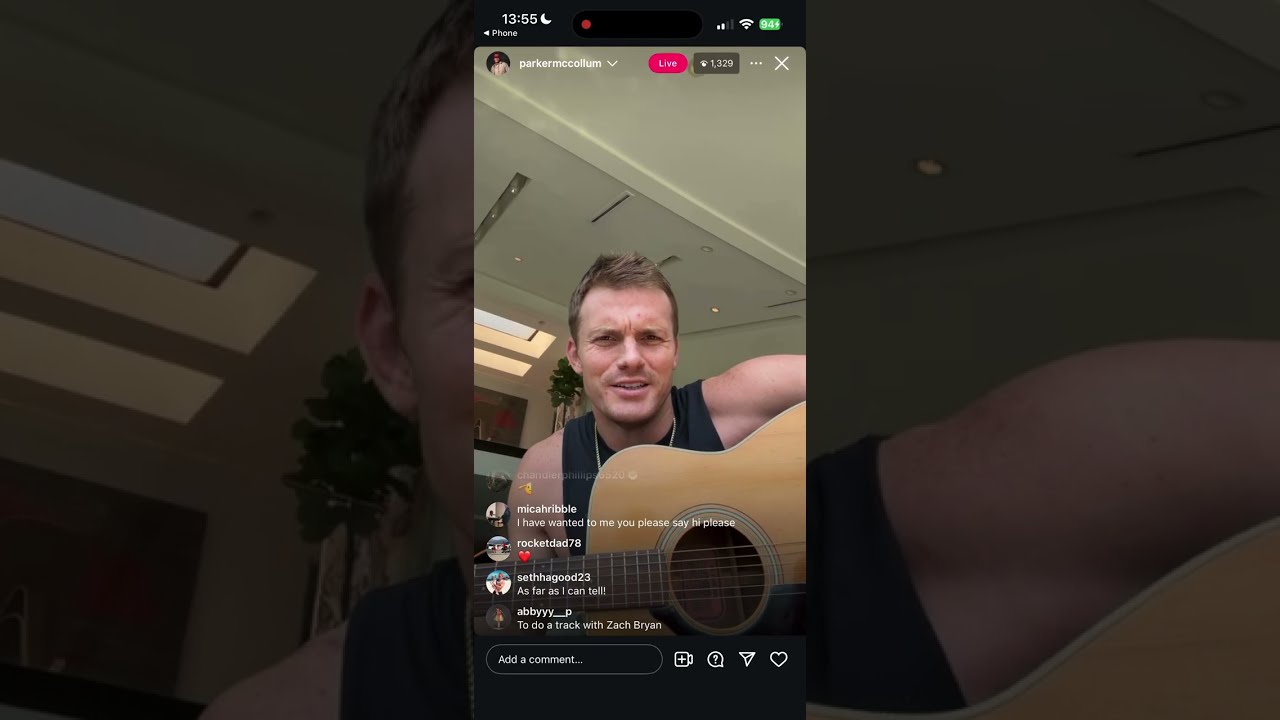 Parker McCollum IG Live Stream 8/12/25 - John Mayer - “Who Says”, PM - “New York is on Fire” & More.