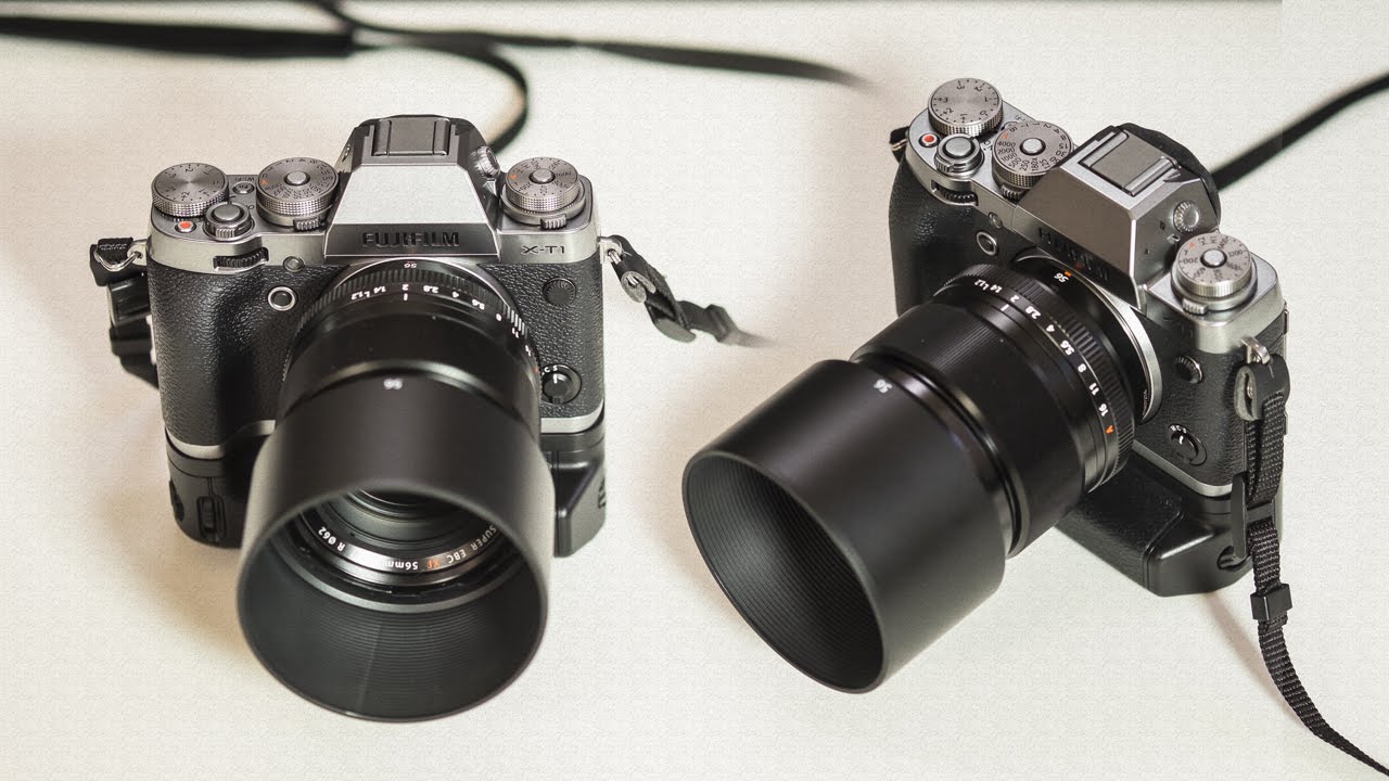 Fujifilm X-T1 Graphite Silver, Fuji 56mm F1.2 and vertical grip w/ Fujifilm X-E2