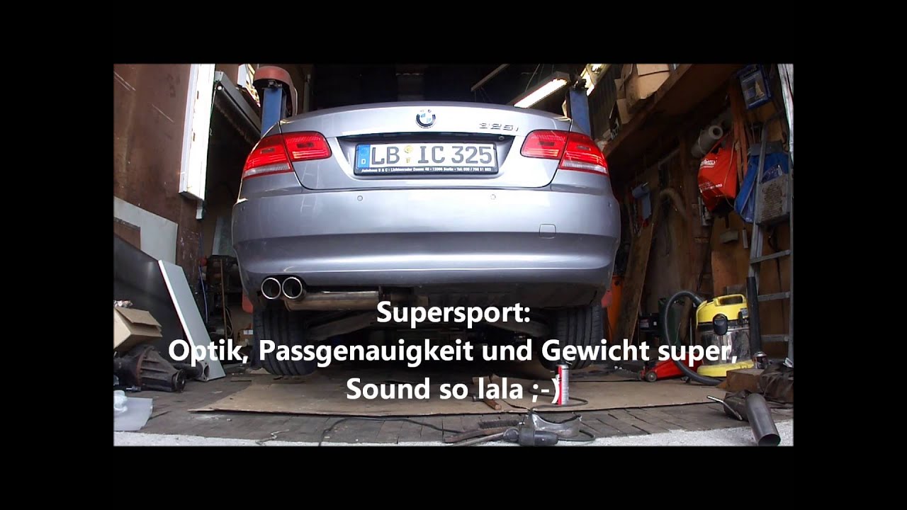 Supersport Edelstahl ESD am BMW 325i E92