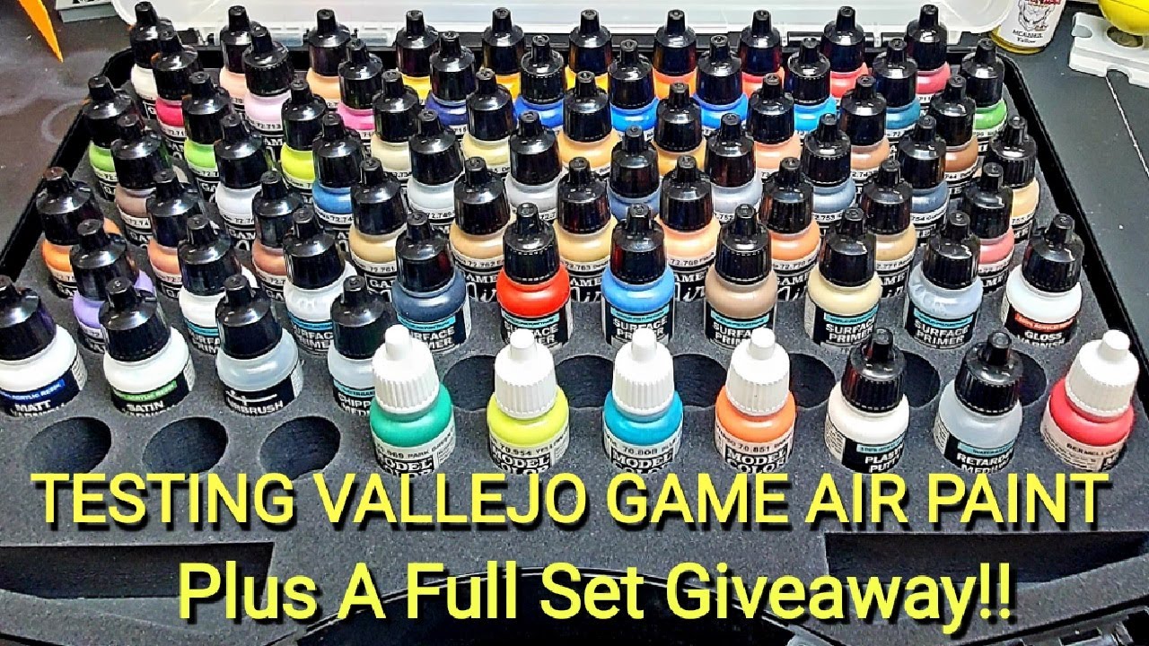 Testing Vallejo Game Air Paint - How To Spray & Clean The Airbrush - Plus A Full Set Giveaway