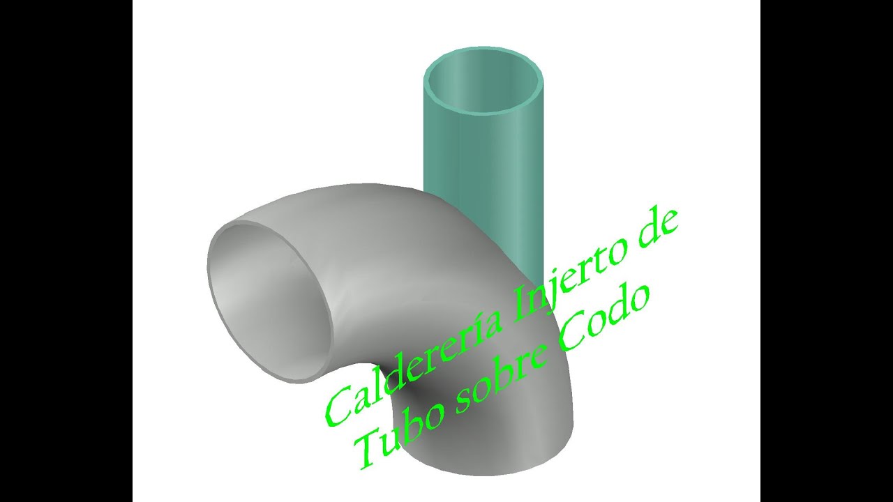 Caldereria trazado  injerto de tubo sobre codo