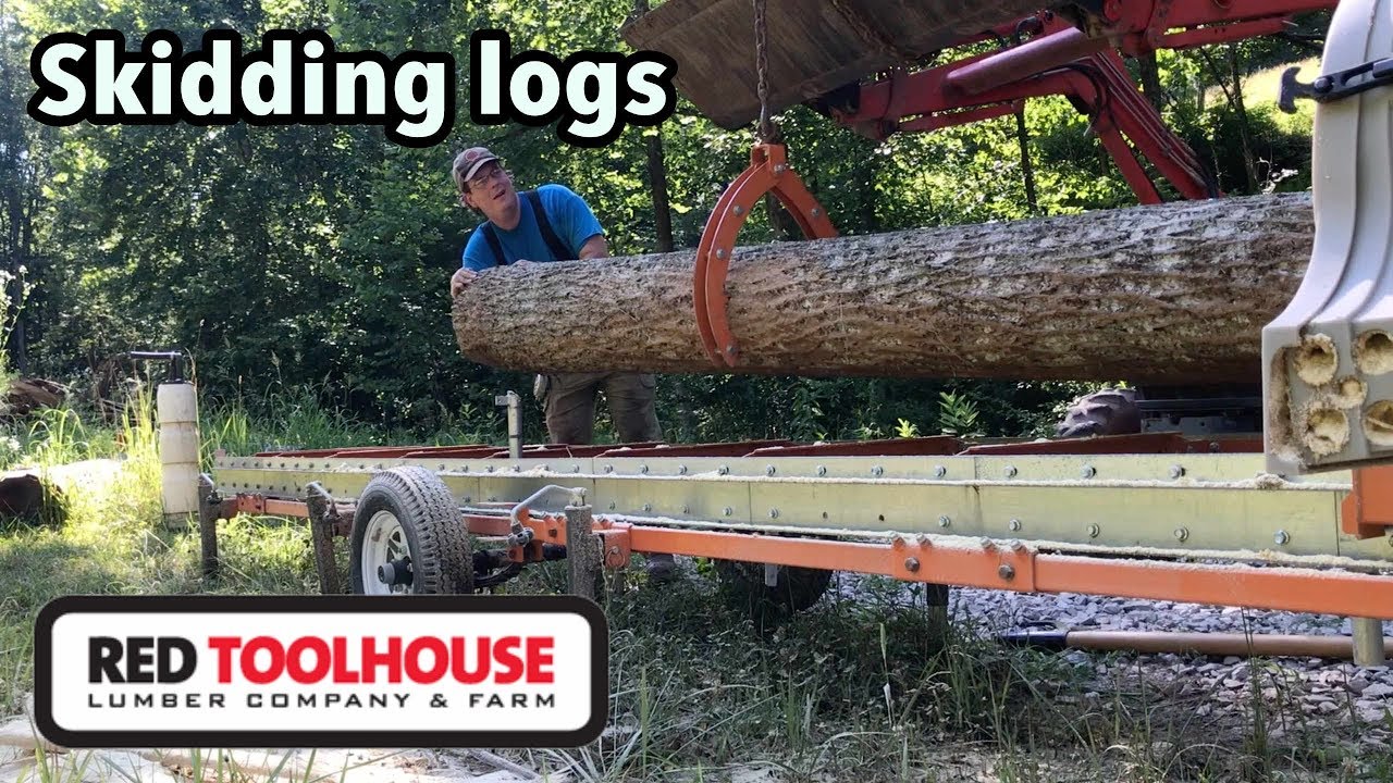 Hauling logs out of the woods and milling 4x4 porch posts