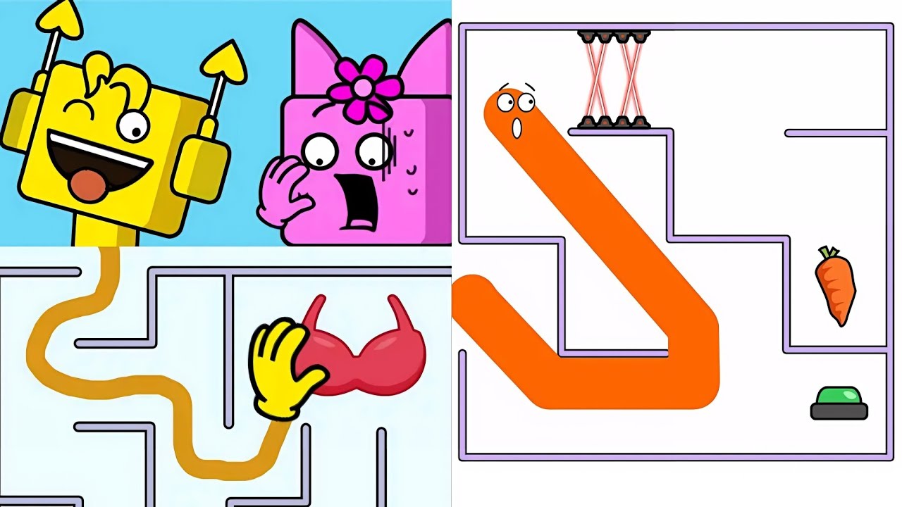 Square Punki Maze All Levels Game vs Big Head Maze All Levels Walkthrough Android Mobile Gameplay 1