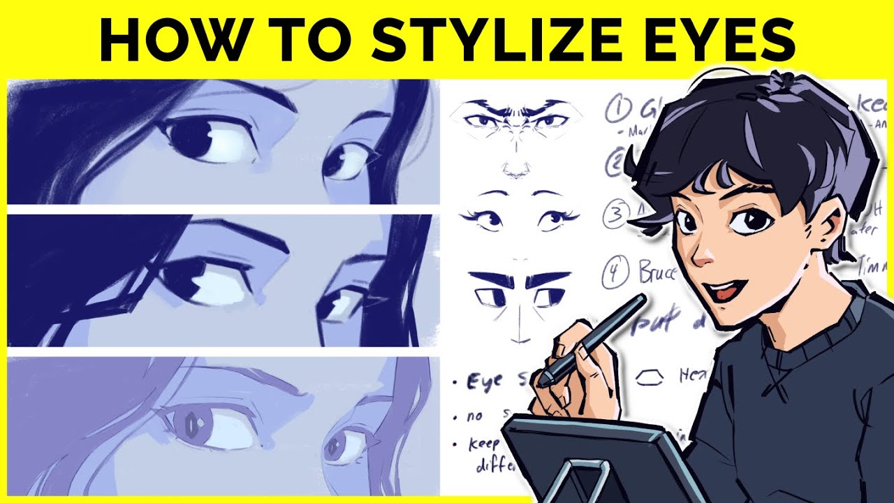 🔴 Drawing Stylized EYES (Faster and At Any Angle)