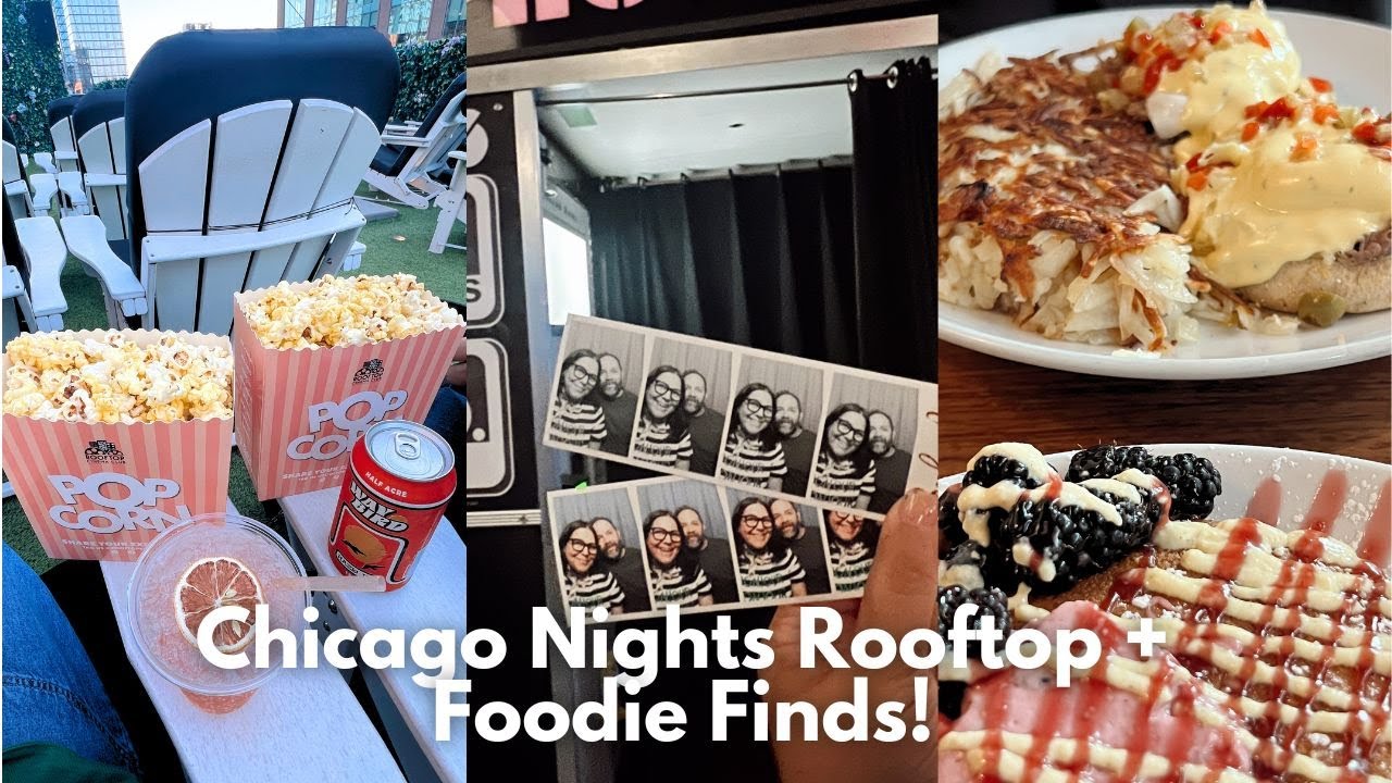 Chicago Rooftop Cinema, Best Eats & River North Hotel Review | Chicago Travel Vlog 2025