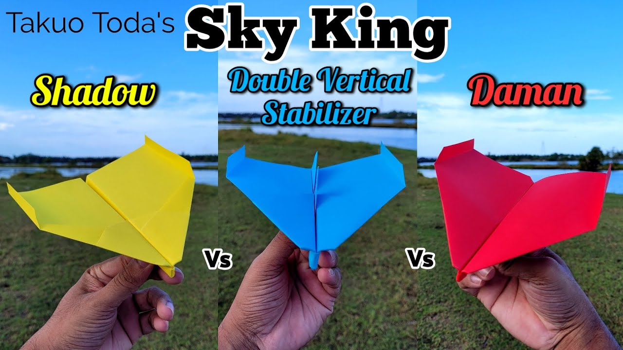How to Make 3 Variants of Sky King | Paper Planes Flying Comparison and Making