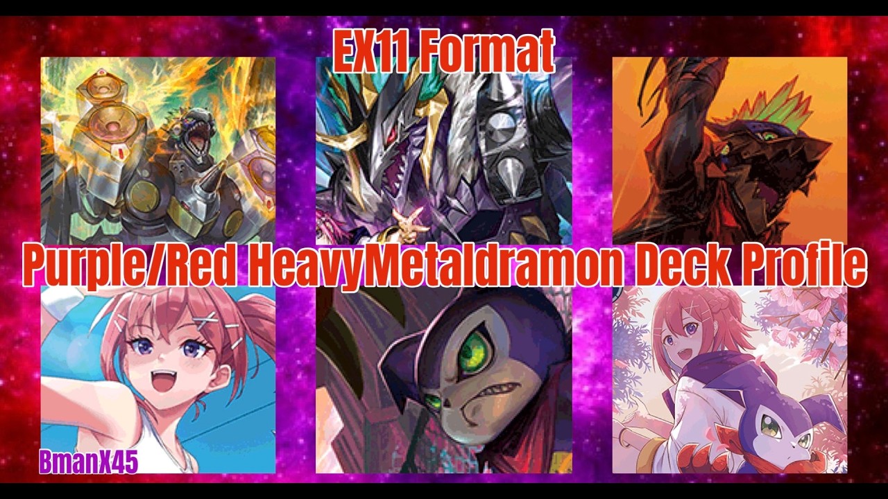 Digimon TCG: Purple/Red HeavyMetaldramon Deck Profile EX11 Format