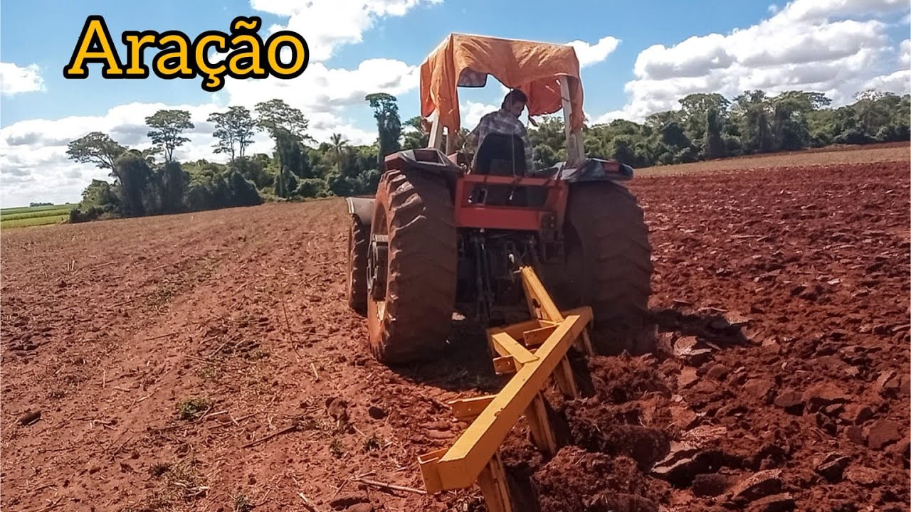 ARANDO TERRA PRO PLANTIO DE AMENDOIM [ARADO AIVECA 4 BICOS]