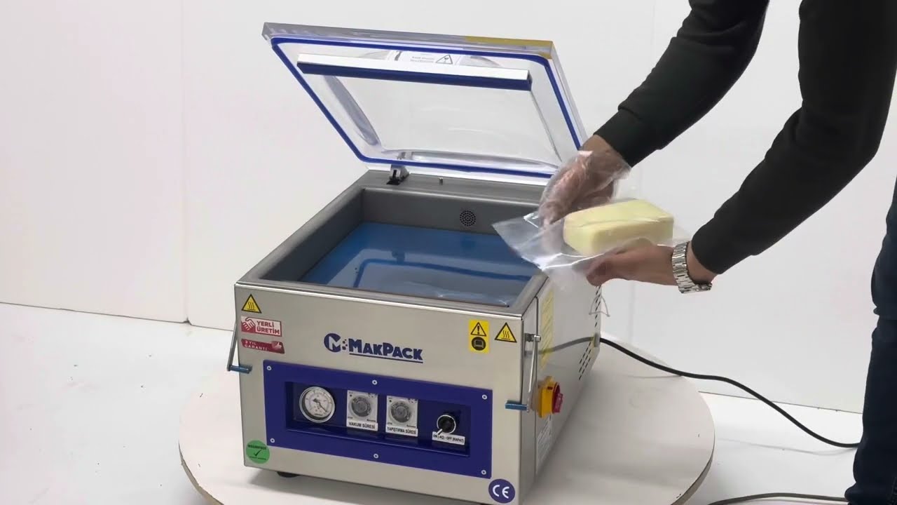 MakPack Kaşar Peyniri Vakumlama Makinesi 35 cm Tek Çene Vakum