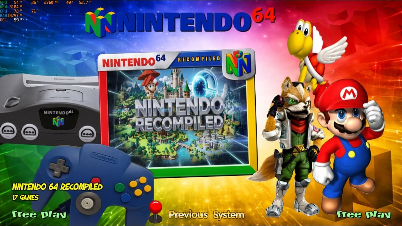 Hyperspin Attraction II AIO : Addons - Nintendo 64 Recompiled