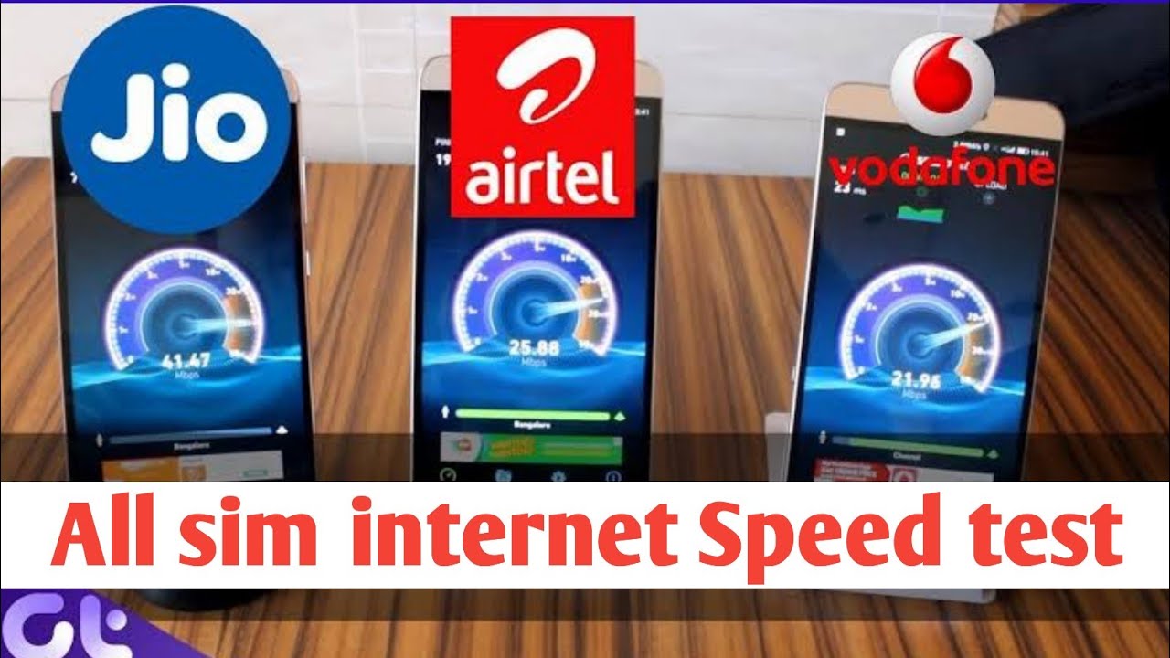 VI Vs Jio internet Speed Test | All Sim internet Speed Test 2020