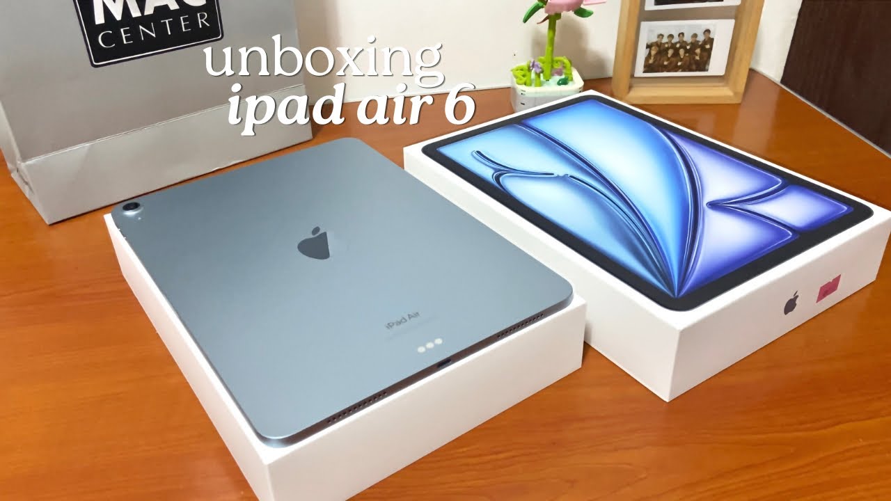 Unboxing iPad Air M2 2024 11” (blue) 🩵 | accessories + customization