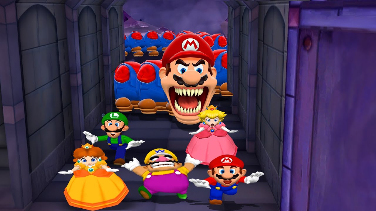 [Mario Party 5] Все мини-игры: Дейзи против Луиджи против Марио против Пич | Mario Switch