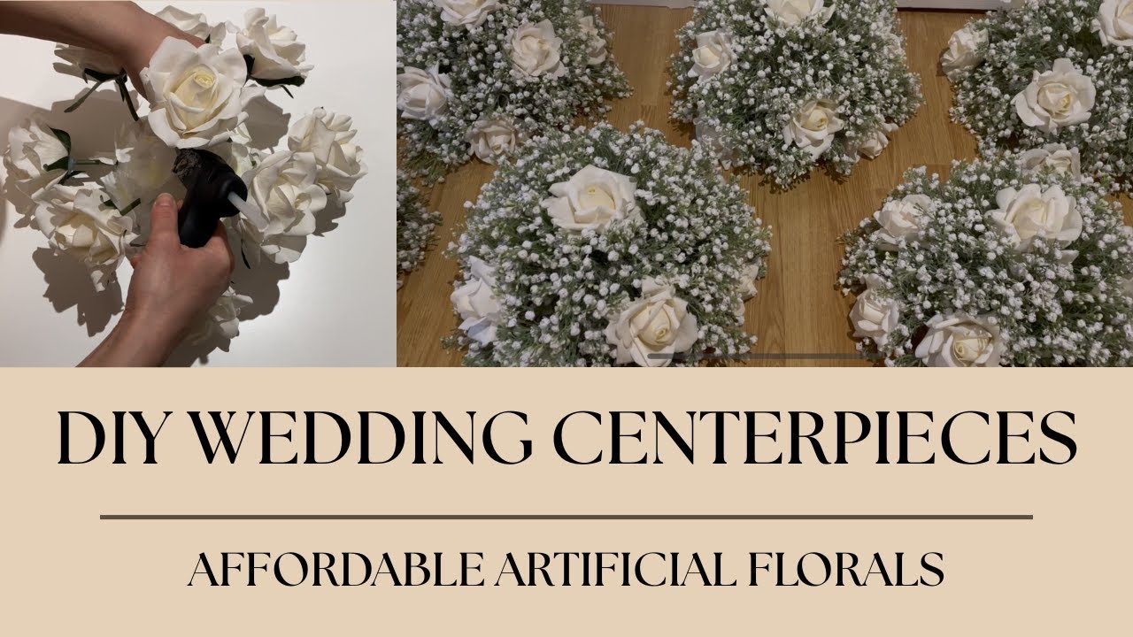 Easy DIY Wedding Centerpiece Tutorial on a Budget | Roses & Baby’s Breath